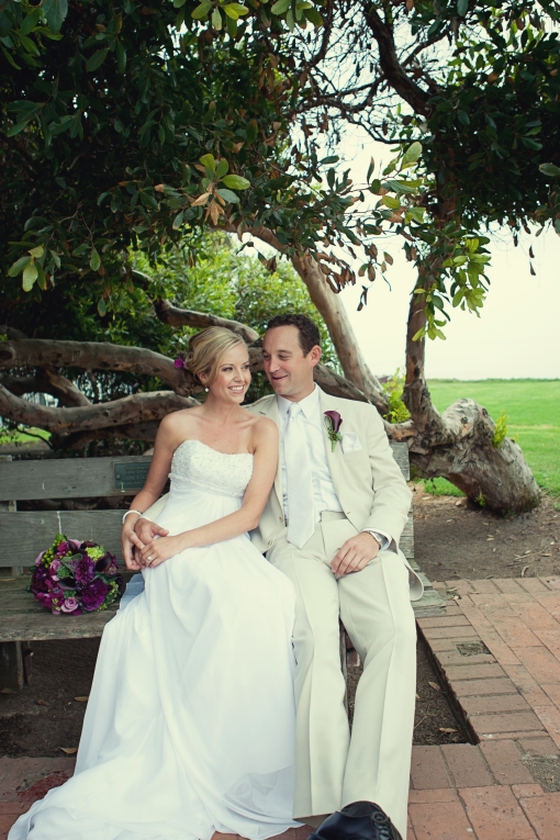 Our Bride Sarah had a gorgeous gown, but her purple bouquet tied in everything!